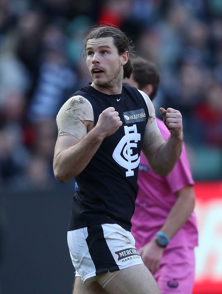 AFL 2017 Round 20 - Essendon v Carlton Carlton midfielder Bryce Gibbs - AFL,Trade,Carlton Blues,Adelaide Crows,Bryce Gibbs